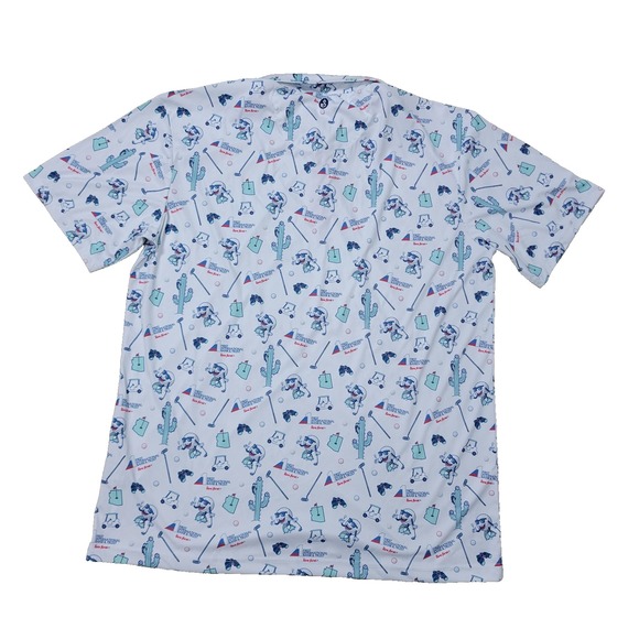 NWT Swannies Golf Mens XL White All Over Arizona Cactus Performance Stretch Polo - Picture 3 of 6